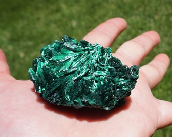 Malachite #11 ~ Raw Malachite Specimen, Drusy Malachite, Healing Crystal, Natural Stone, Gems and Minerals ~ 2.1" x 1.6" x 1" ~ 2.7 Ounces