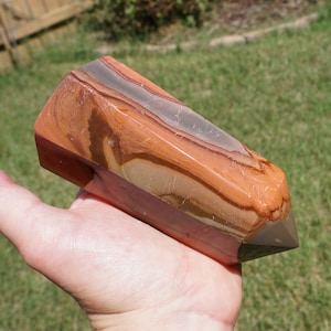 Large Desert Jasper Point #2 ~ Polished Polychrome Jasper Stone ~ 4.7&quot; x 1.8&quot; x 2&quot; ~ Natural Decor ~ 1 Pounds 1 Ounces ~ Free Shipping