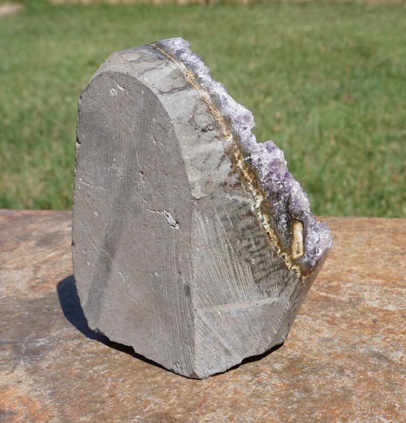 Amethyst 27 Lavender Uruguayan Natural Amethyst Geode with Cut Base for Display 1 Pound 11.5 Ounces 4.6 x 3.4 x 3 image 5