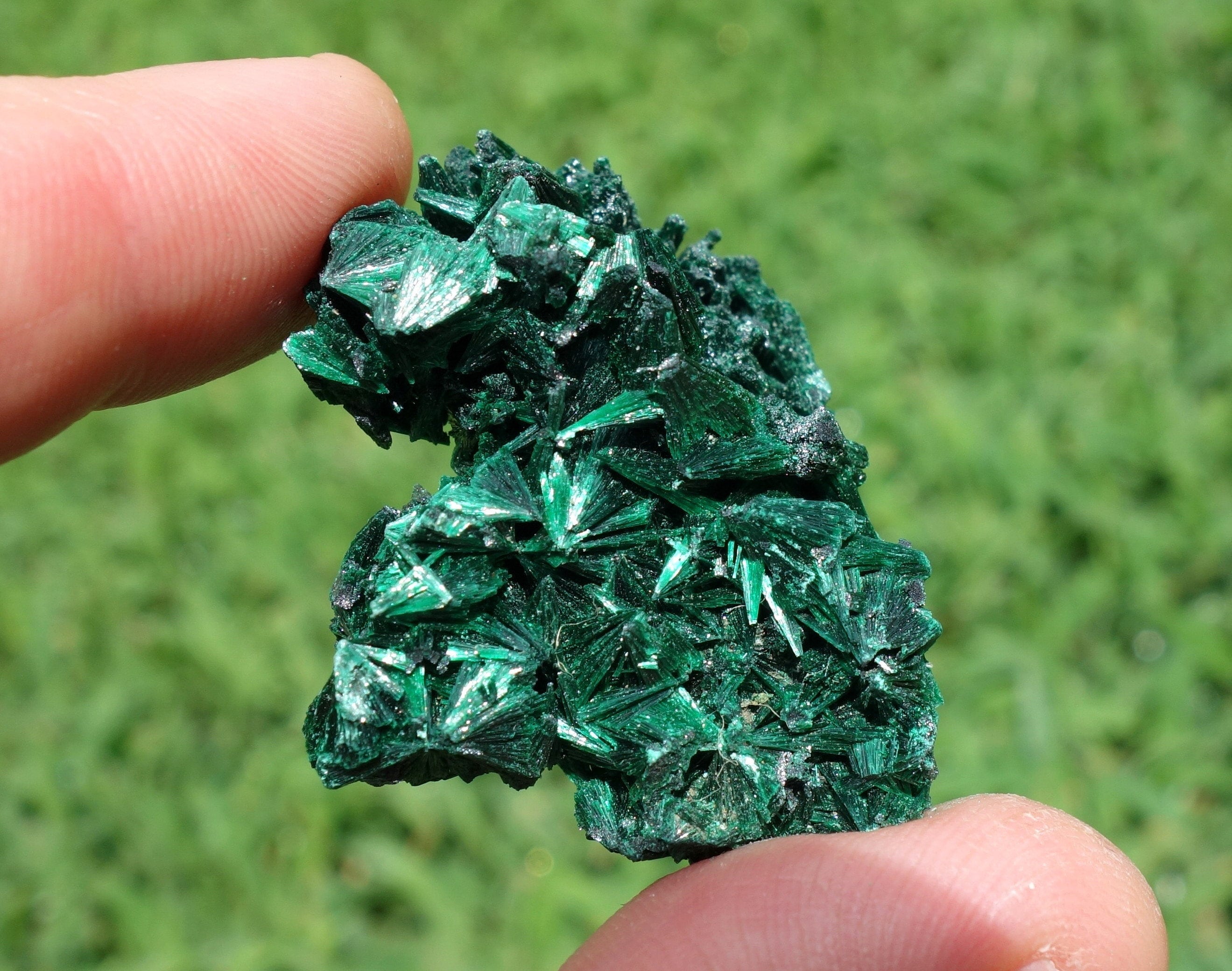 Home Décor Silky Malachite Crystals Rocks and Minerals Fibrous Malachite Raw Crystal Specimen