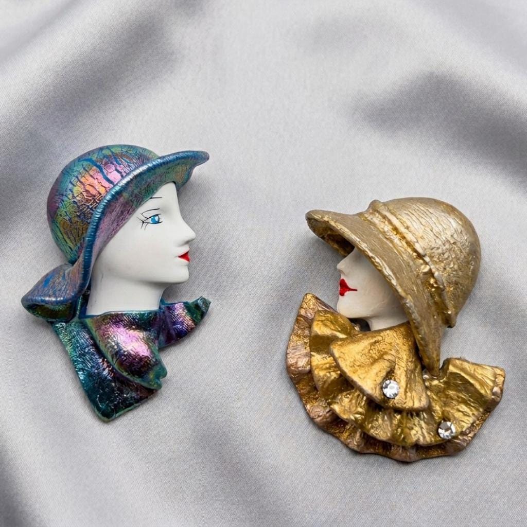 Brooches for Women Faces - Etsy display picture 1