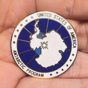 United States Antarctic Program Pin Vintage Enamel Scientific Expedition
