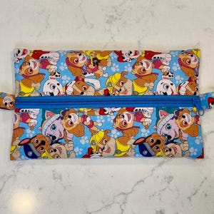 Handmade Paw Patrol Pencil Case, Kids Zippered Pencil Case,  School Supply Case, Gift for Kids
