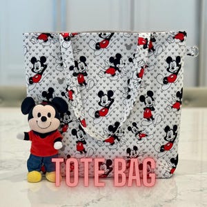 Handmade Mickey Mouse Tote Bag, Disney Bag!