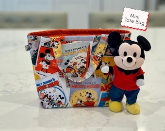 Mickey Mouse mini Cotton Tote Bag – Kids Park Days, Travel, Everyday Use