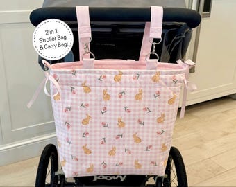 2 in 1 Detachable Stroller and Carry Bag!  Stroller Organizer for Travel.