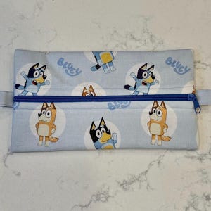 Kids BLUEY Pencil Case, Handmade. Great Gift for Toddlers and Kids!