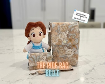 Disney Crossbody Ride Bag – BELLE - Hands-Free Park and Everyday Bag, Phone and Wallet, Travel Purse, Gift for Disney Lovers and Moms