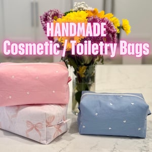 Handmade Makeup Bag, Toiletry Bag, Cosmetic Bag