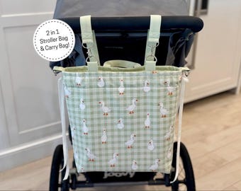 2 in 1 Detachable Stroller and Carry Bag!  Stroller Organizer for Travel.