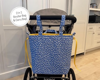 2 in 1 Detachable Stroller and Carry Bag!  Stroller Organizer for Travel.
