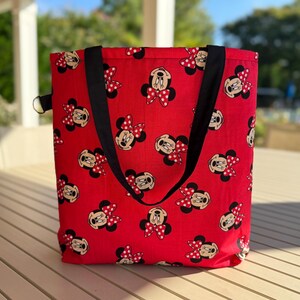 Handmade Minnie Mouse Tote Bag – Disney Cotton Tote, Perfect for Gifts