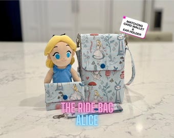 Alice in Wonderland Crossbody Bag – Handmade Cotton Park Travel Purse