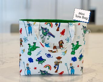 Toy Story Mini Tote Bag – Kids Cotton Travel Pouch, Park Days Pouch