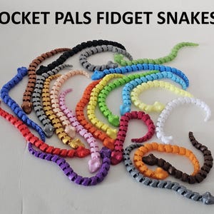 Pocket Pals Fidget Snakes!! 3D Printed Snake, Toy Snake, 3d Printed Toy, 3d Printed Fidget Toy, Fidget, Fidget Toy, Snake