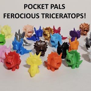 Taschenfreunde Wilde Triceratops! 3D gedruckte Triceratops Statue, Dinosaurier Statue, Dinosaurier Miniatur, Triceratops Miniatur, Triceratops