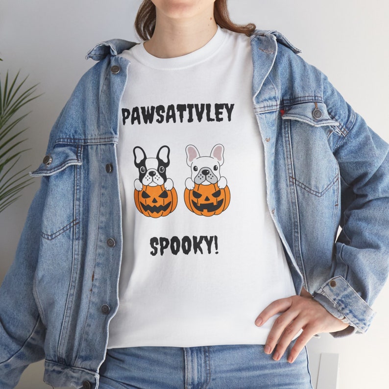 Pawsativley Spooky Funny Dog Halloween Tshirt Dog T Shirt Graphic