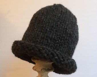 Ready to Ship | Charcoal | Handmade Chunky Knit Hat