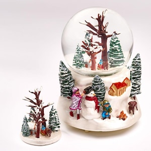 Musical Snow Globe: Snowball Fight Scene, Holiday Decor