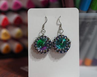 Unique Handcrafted Beaded Earrings - Lightweight Statement Jewelry - Artisan Boho Dangles