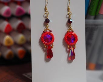 Unique Handcrafted Beaded Earrings - Lightweight Statement Jewelry - Artisan Boho Dangles