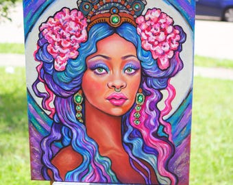 Original Goddess Painting Oil & Acrylic - 24 x 18