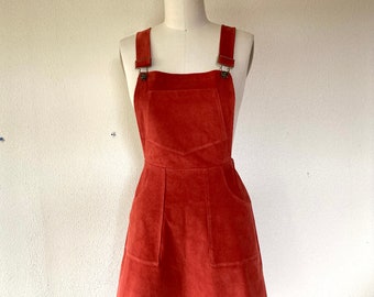 overall dress velvet