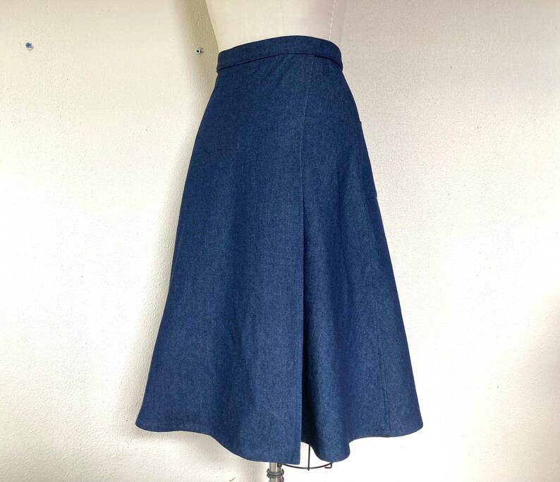 Alexis Wrap Skirt dark blue denim 画像 5