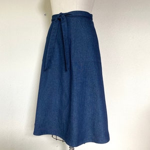 Alexis Wrap Skirt dark blue denim 画像 4