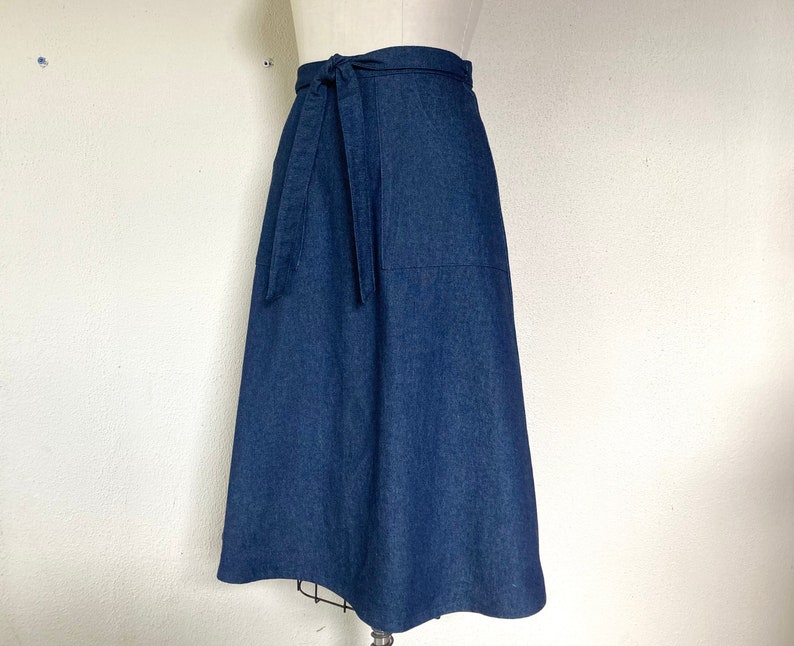 Alexis Wrap Skirt dark blue denim 画像 4