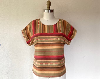 Sz S Desert stripe cotton shirt