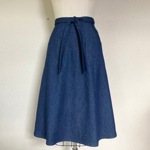 Alexis Wrap Skirt dark blue denim 画像 1