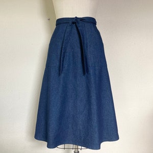 Wrap Jean Skirt Etsy
