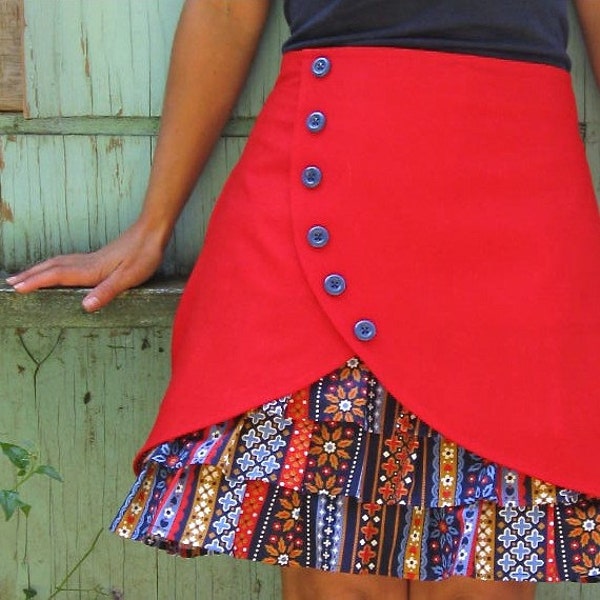 Gretel ruffle front skirt