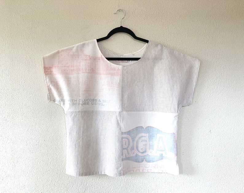 Sz M Feedsack patchwork tee 画像 3