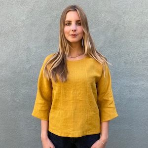 Lucy linen shirt- yellow