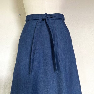 Alexis Wrap Skirt dark blue denim 画像 7