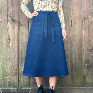 Alexis Wrap Skirt dark blue denim 画像 2