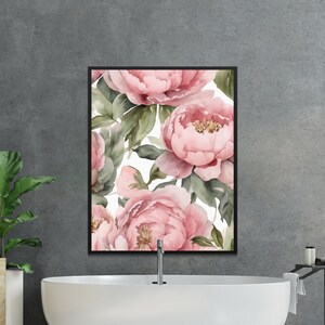 Peonies Digital Wall Art | Perfect Floral Home Decor Instant Download Wall Decor for Your Home