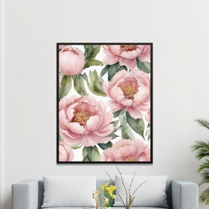 Peonies Flower Digital Art | Beautiful Floral Home Décor Download & Print