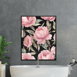 Delicate Peonies Digital Art | Floral Home Decor Floral Home Chic Home Decor Prints