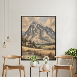 Artful Reminiscence Vintage Oil Painting Digital Artwork landscape printable Art for your Home