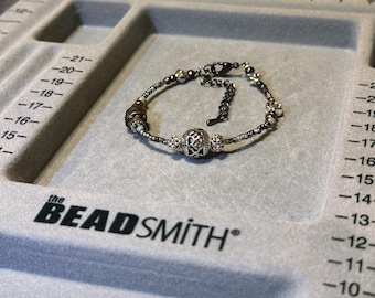 tibetan silver good luck handmade bead bracelet