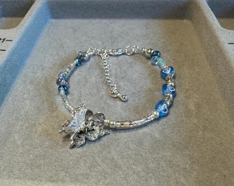cyber butterfly handmade bead bracelet