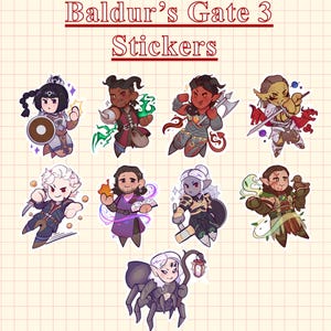 Baldur&#39;s Gate 3 2.5&quot; Stickers