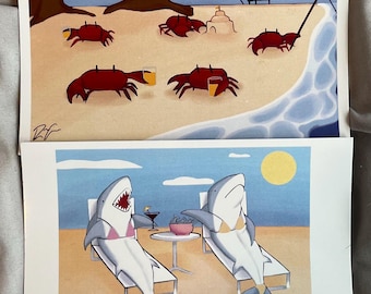 Mini impresión de criaturas marinas por edición limitada