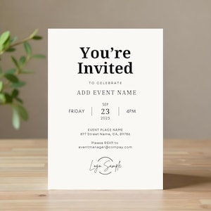 Modern Business Event Invitation Template (Digital Download)