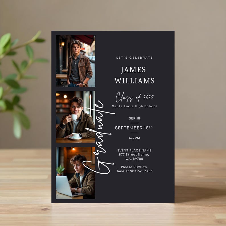 graduation invites with photos