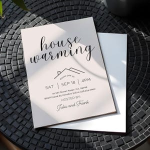 Minimalist Housewarming Invitation Template: Printable New Home Party (Digital Download)