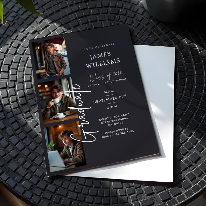 boy graduate invites
